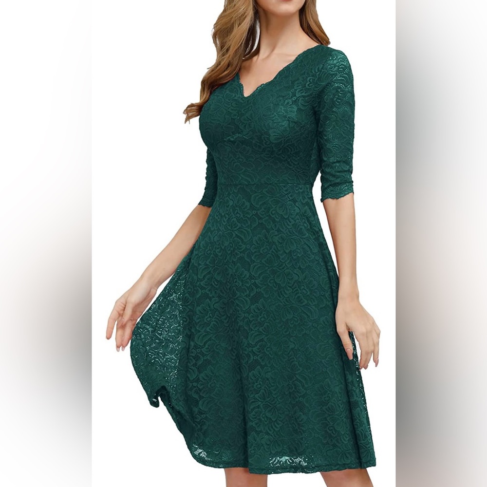 Dark Green Vintage Cocktail Dress